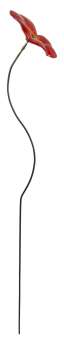 Preview: Zauberhafter Gartenstecker Glasblume rot - ca. 100 cm - Gartendekoration